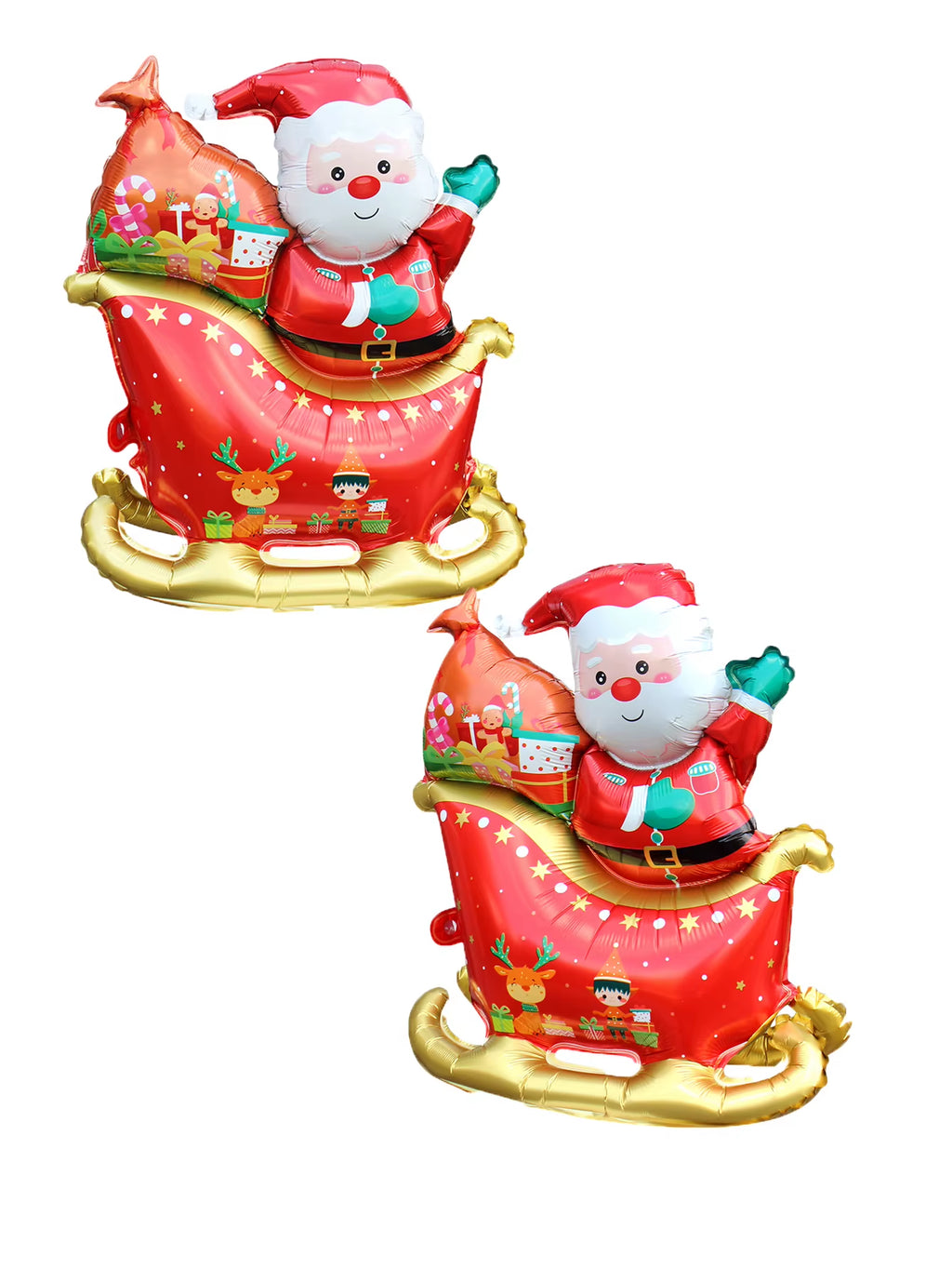 1Pc Three-Dimensional Christmas Sleigh Foil Balloons Christmas Balloon Christmas Decorations Navidad 2026