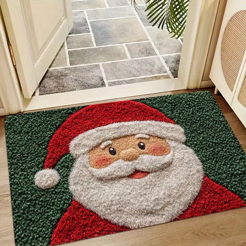 Christmas Door Carpet Merry Christmas Mat Festival Santa Claus Outdoor Decorations Home 2025 Navidad Xmas Ornament New Year 2026