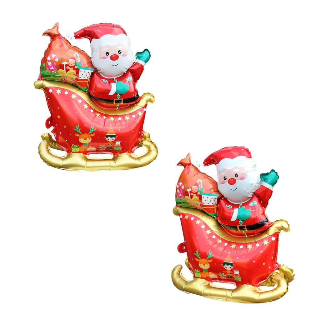 1Pc Three-Dimensional Christmas Sleigh Foil Balloons Christmas Balloon Christmas Decorations Navidad 2026