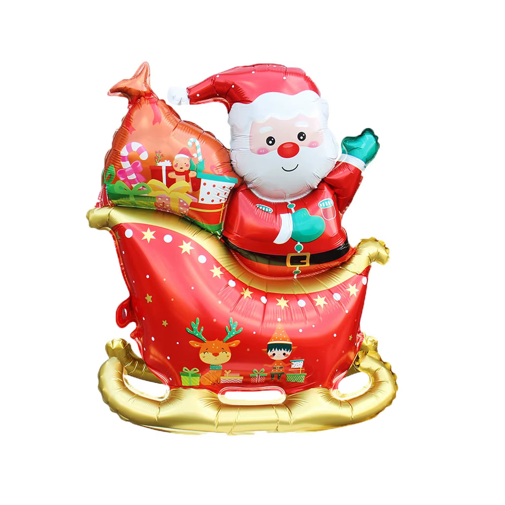 1Pc Three-Dimensional Christmas Sleigh Foil Balloons Christmas Balloon Christmas Decorations Navidad 2026