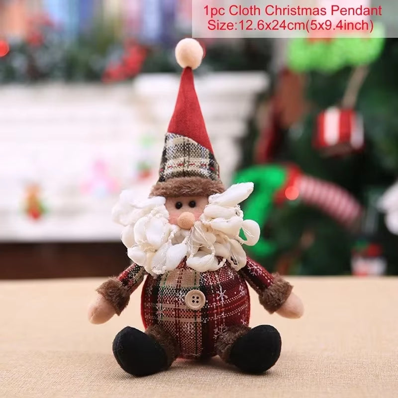 Telescopic Christmas Doll Merry Christmas Decorations for Home 2024 Christmas Ornament Xmas Navidad Noel Gifts New Year 2025