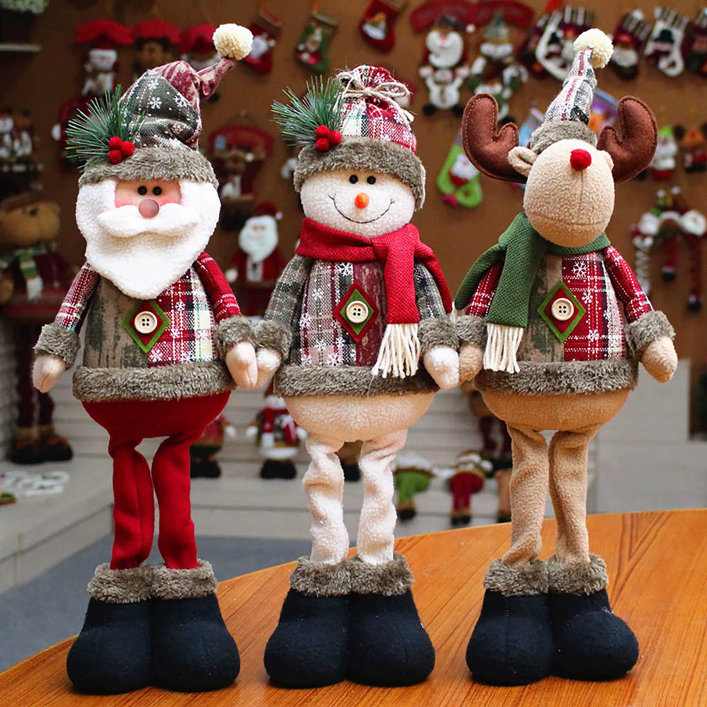 Telescopic Christmas Doll Merry Christmas Decorations for Home 2024 Christmas Ornament Xmas Navidad Noel Gifts New Year 2025