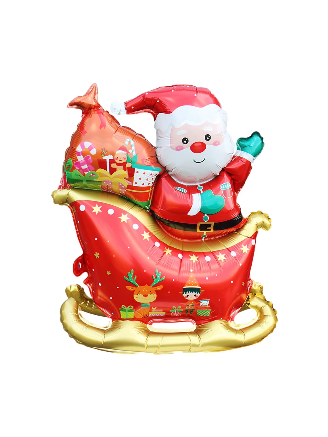 1Pc Three-Dimensional Christmas Sleigh Foil Balloons Christmas Balloon Christmas Decorations Navidad 2026